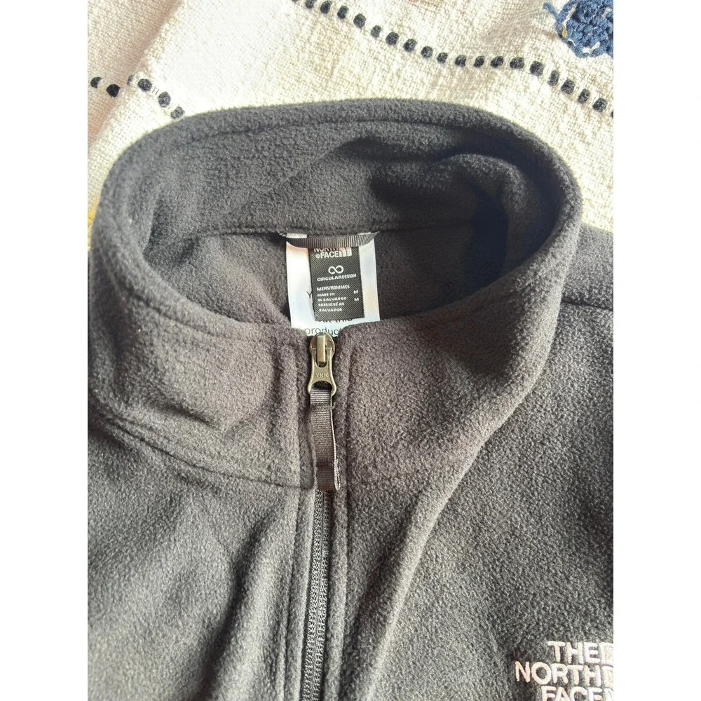 The North Face Anchor Full Zip Jacket Mens Medium Black Fleece